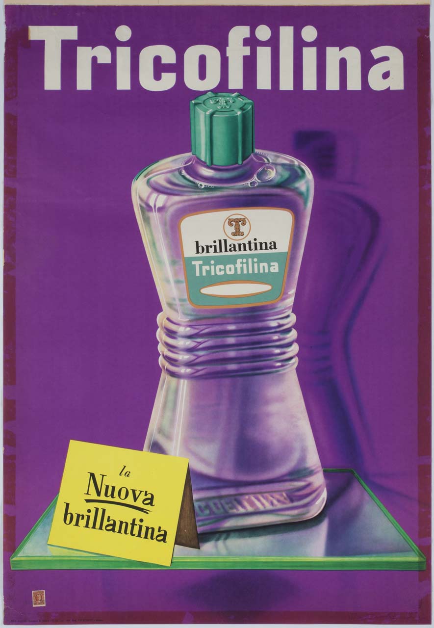 flacone di brillantina su specchio (manifesto) di Rutz Victor (sec. XX)