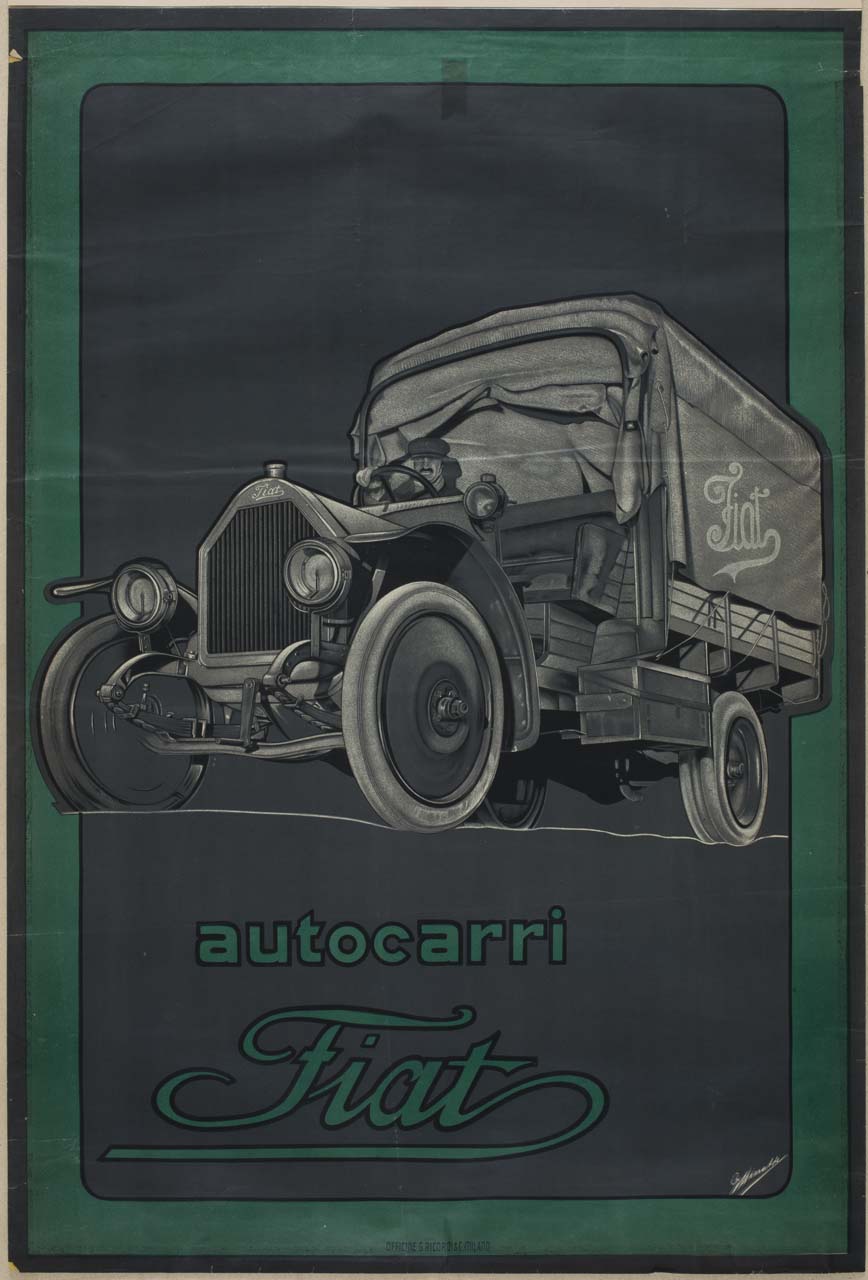 autocarro (manifesto) di Minetti Giuseppe - ambito italiano (primo quarto sec. XX)