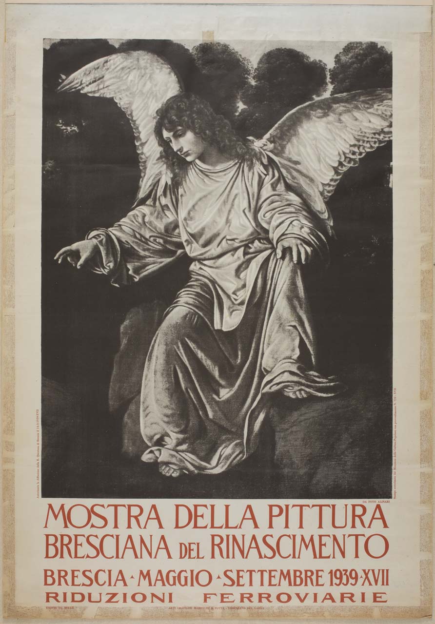 particolare del dipinto Tobia e l'angelo di Giovanni Gerolamo Savoldo (manifesto) - ambito italiano (sec. XX)
