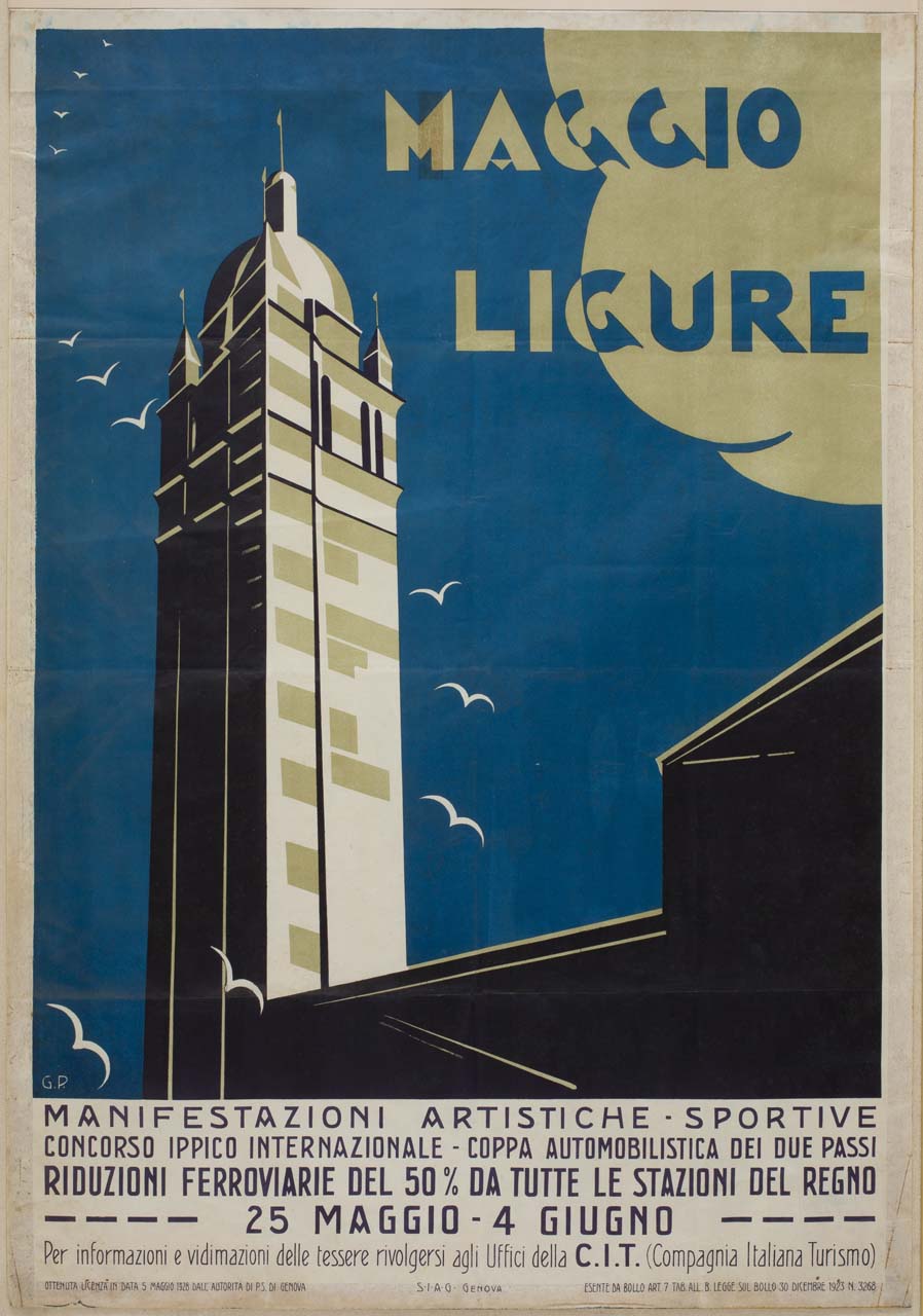 campanile della Cattedrale di San Lorenzo a Genova (manifesto) - ambito ligure (sec. XX)