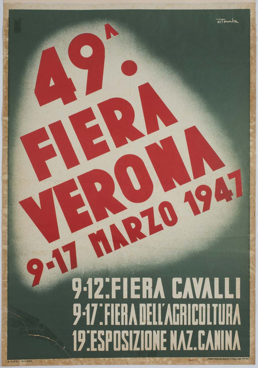scritte pubblicitarie (manifesto) di Tomba Ernesto Amos (sec. XX)