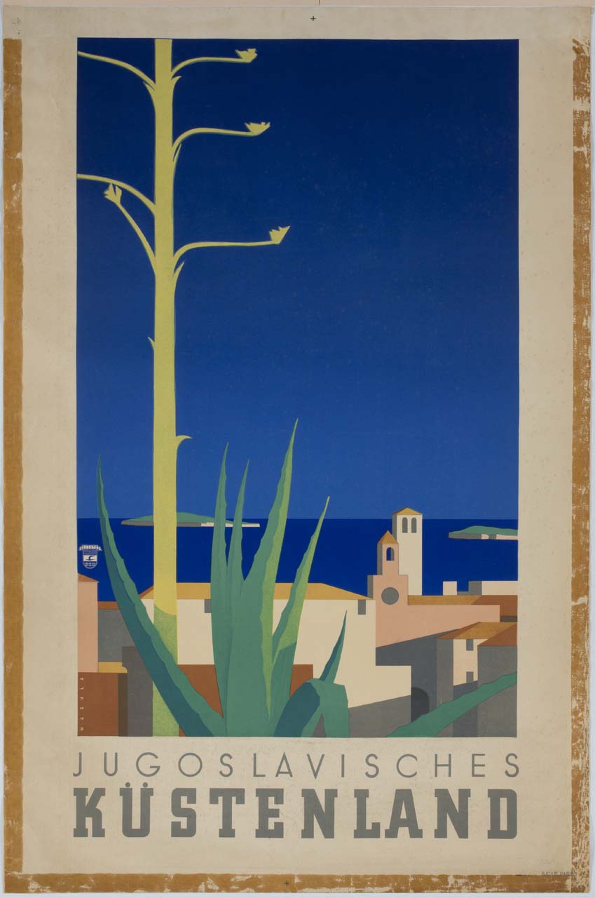 paesaggio costiero (manifesto) di Wagula Hans (sec. XX)