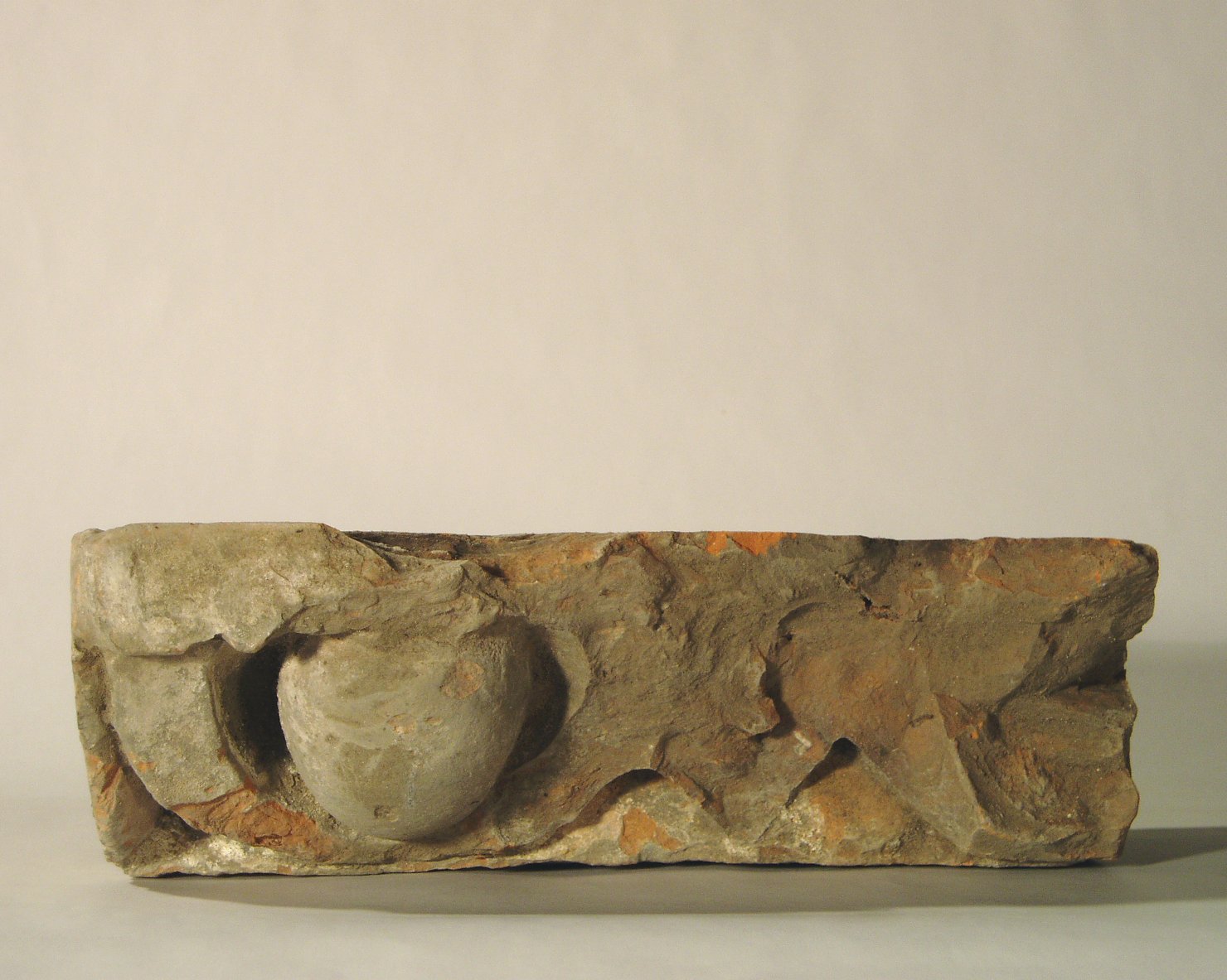 motivo decorativo a ovoli (elemento di decorazione architettonica a rilievo - profilo a ovolo) - manifattura mantovana (?) (XVI)