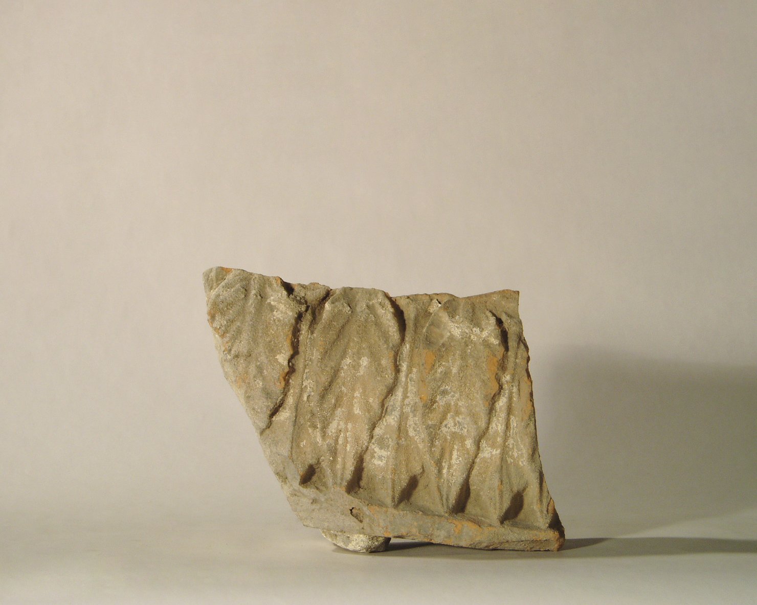 motivo decorativo fitomorfo (elemento di decorazione architettonica a rilievo, frammento) - manifattura mantovana (?) (XV/ XVI)