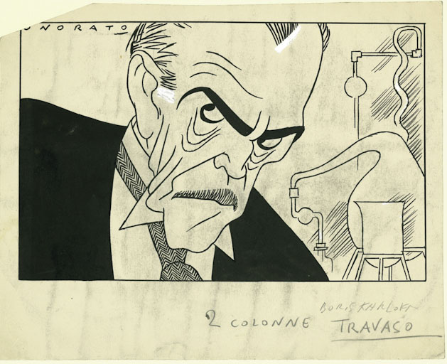 Boris Karloff (disegno, opera isolata) di Onorato Umberto (attribuito) - ambito italiano (sec. XX)