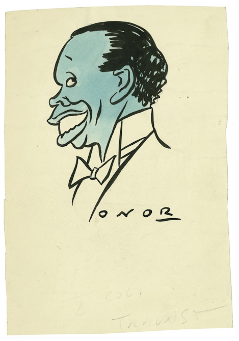 Nat King Cole (disegno, opera isolata) di Onorato Umberto (attribuito) - ambito italiano (sec. XX)