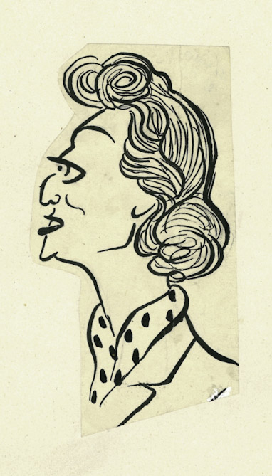 Franca Nuti (disegno, opera isolata) di Onorato Umberto (attribuito) - ambito italiano (sec. XX)