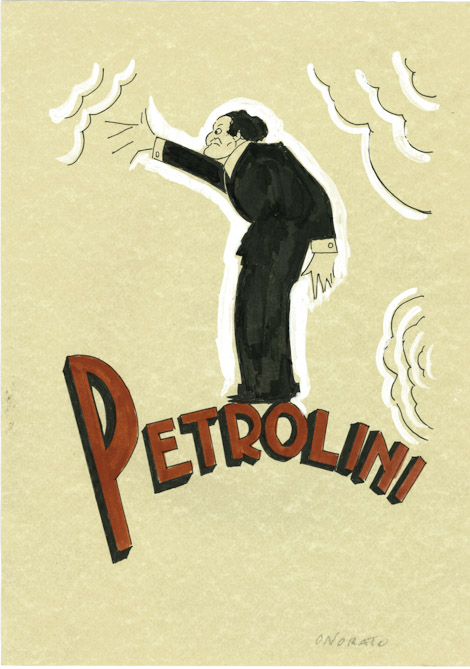 Ettore Petrolini (disegno, opera isolata) di Onorato Umberto (attribuito) - ambito italiano (sec. XX)