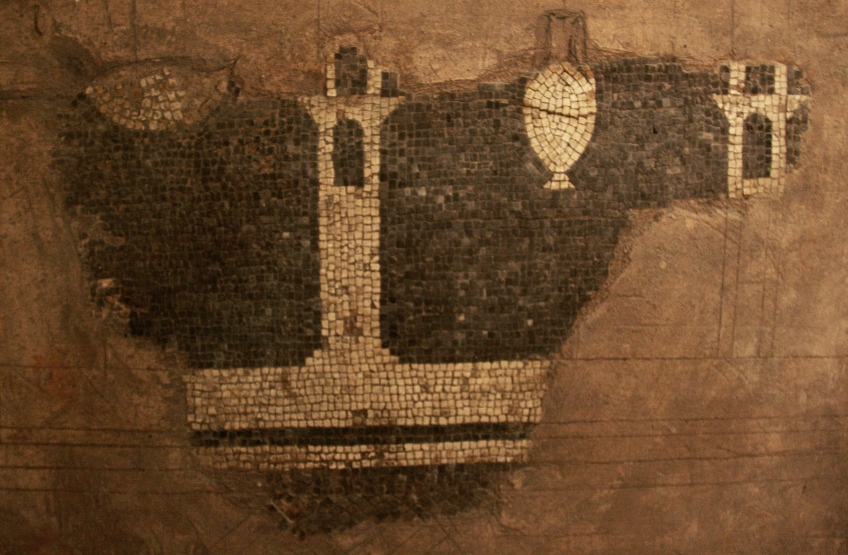 mura turrite (mosaico, tessellato) (Età augustea)