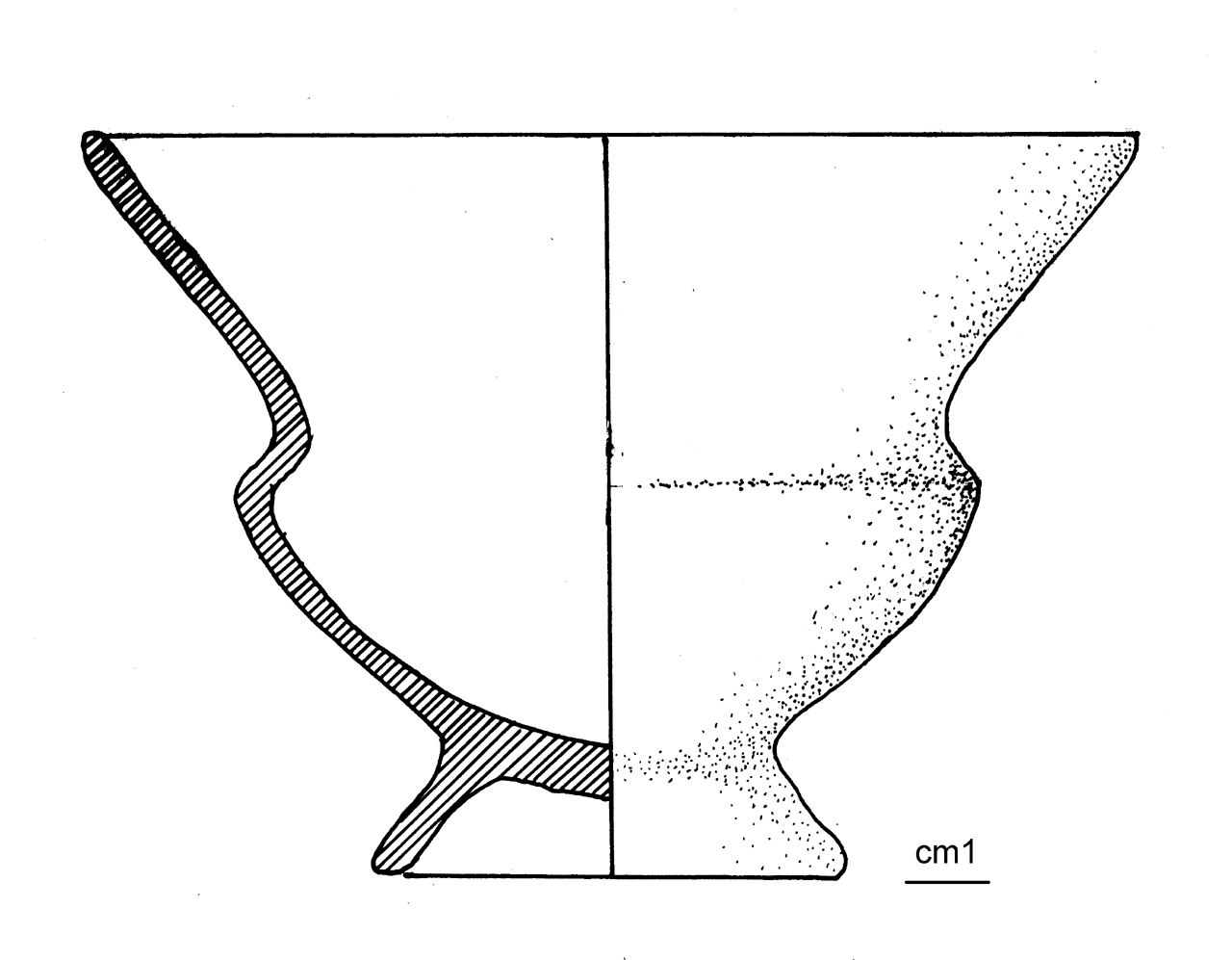 calice a risega - cultura di Golasecca (seconda metà VI a.C)