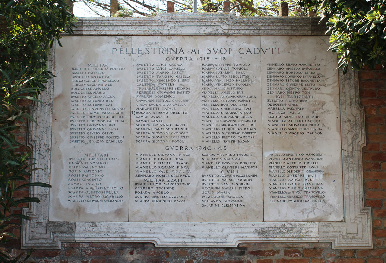 lapide commemorativa ai caduti, opera isolata - bottega veneziana (secondo quarto sec. XX)