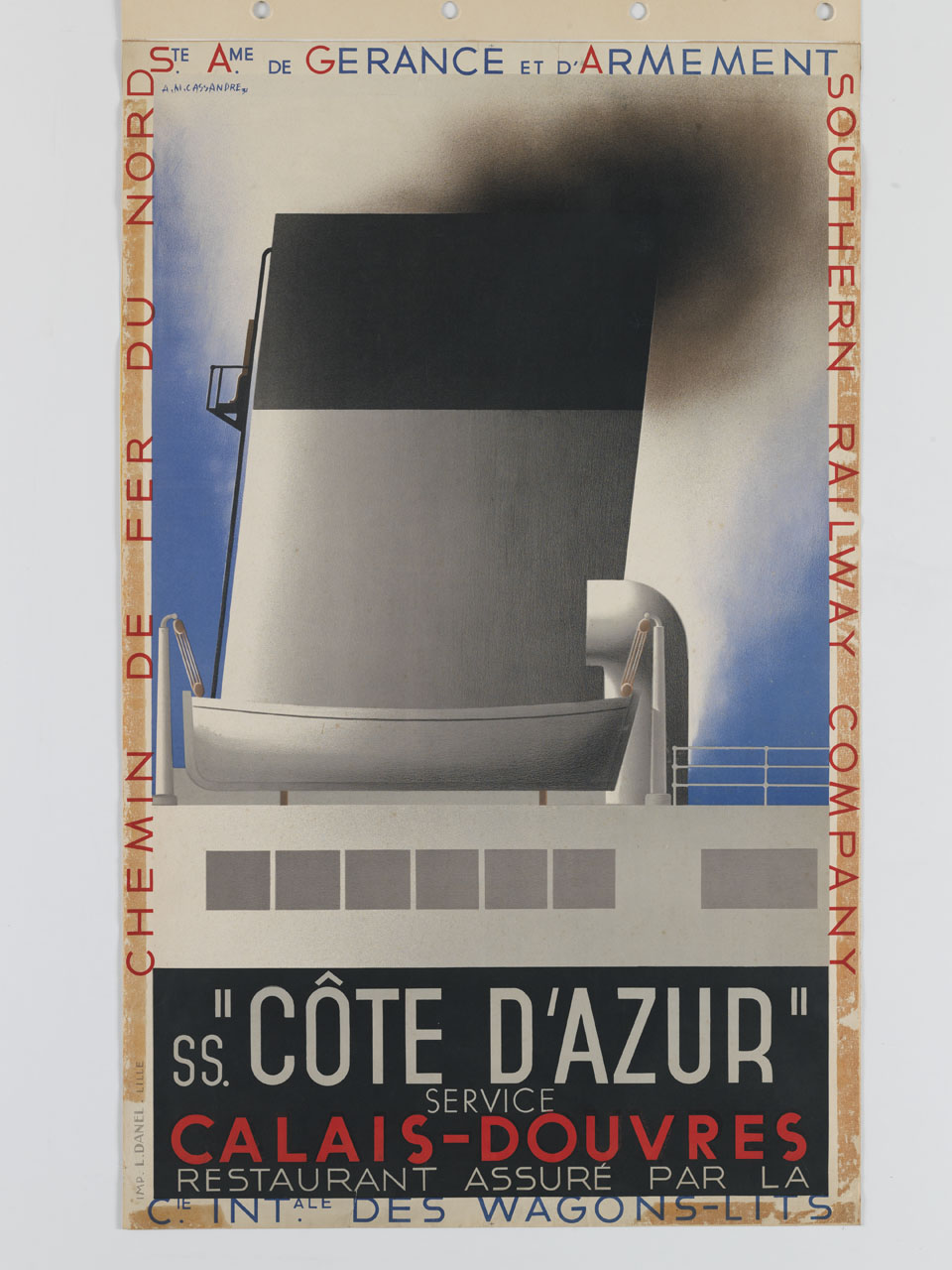 camino di transatlantico (manifesto) di Mouron Adolphe detto Cassandre (sec. XX)