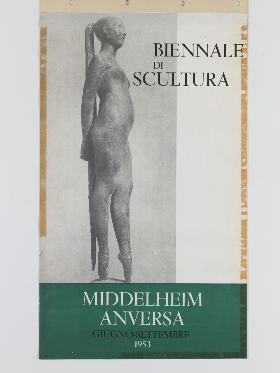scultura con Passo di Danza di Giacomo Manzù (manifesto) - ambito belga (sec. XX)