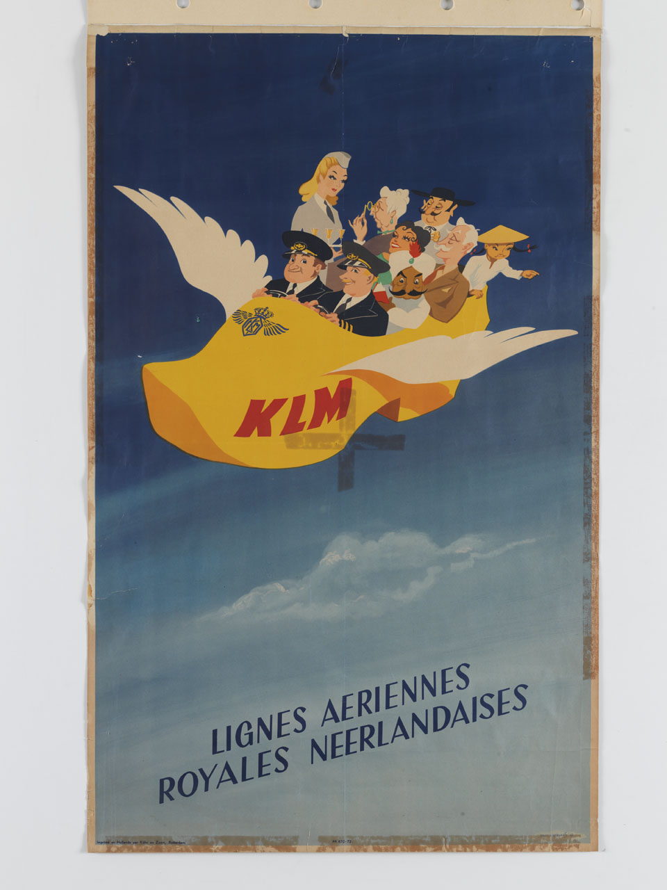 zoccolo olandese alato in volo con equipaggio e passeggeri (manifesto) di Erkelens Paulus Casper (sec. XX)