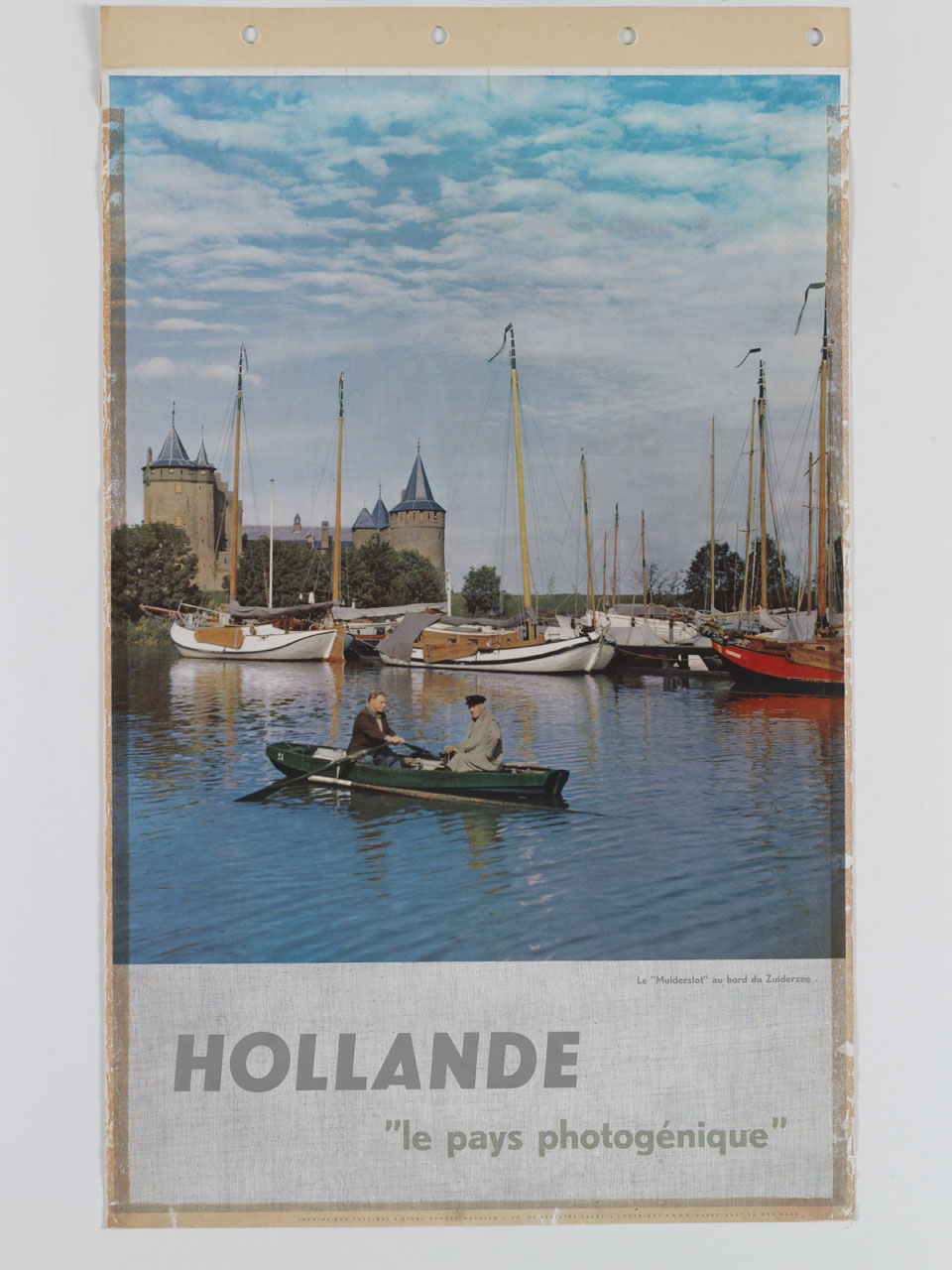 veduta del castello Muiderslot dal Zuiderzee (manifesto) - ambito olandese (sec. XX)