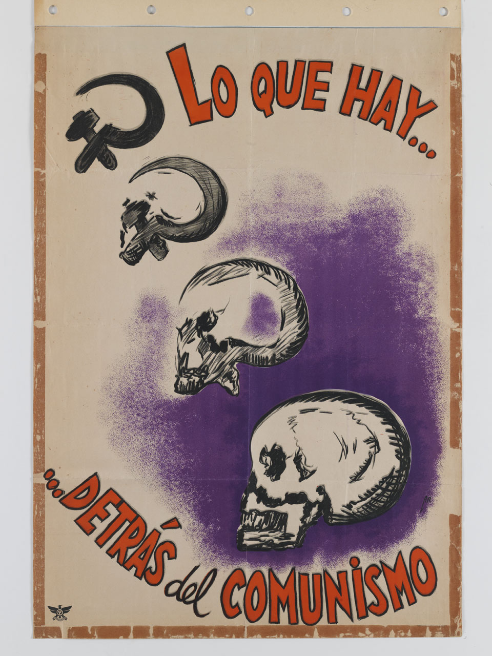 serie di teschi originati da falce e martello (manifesto) - ambito spagnolo (sec. XX)