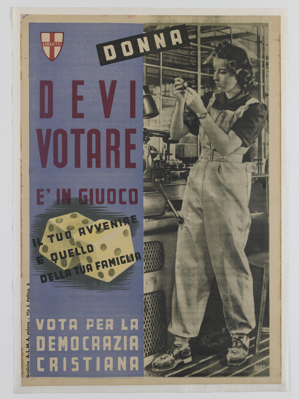 operaia al lavoro (manifesto) di Bray John Randolph (sec. XX)