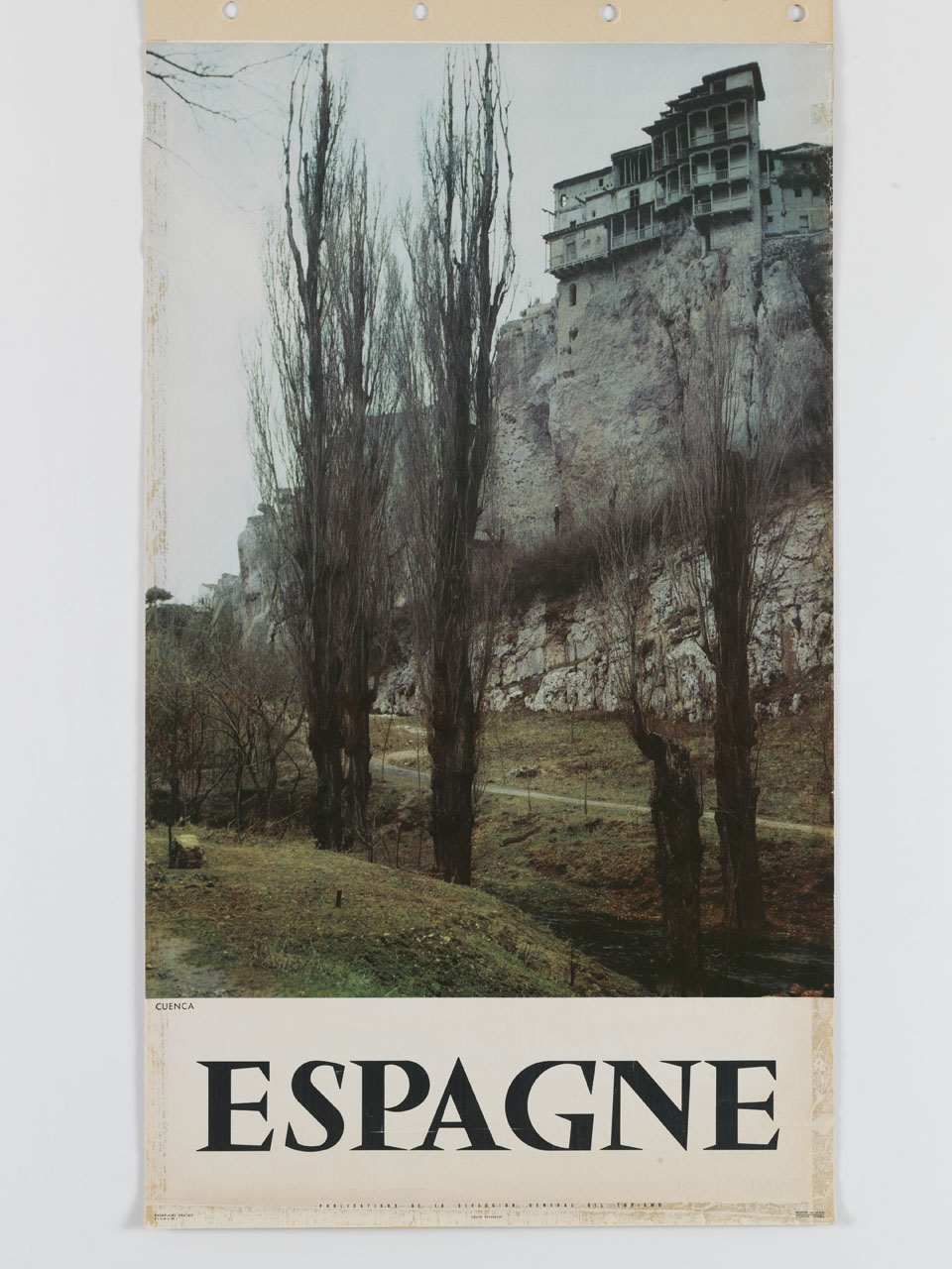 veduta delle case sospese di Cuenca (manifesto) - ambito spagnolo (sec. XX)