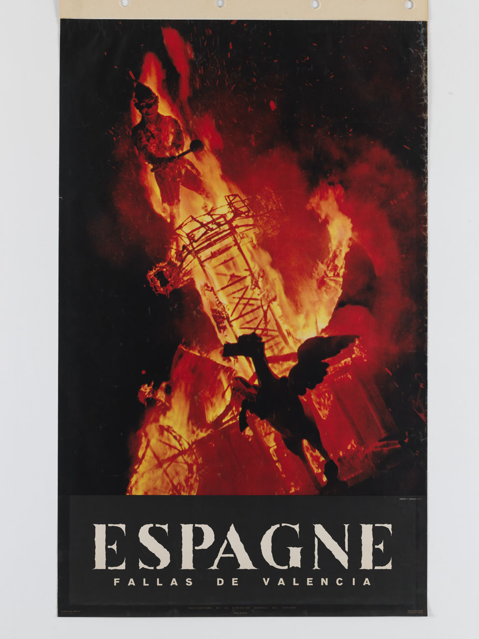 falò durante la fallas di Valencia (manifesto) di Català Roca Francesc (sec. XX)