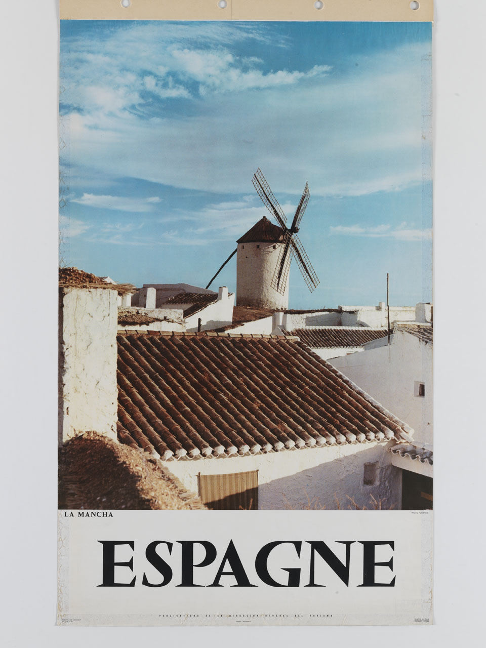 villaggio de La Mancha con mulino a vento (manifesto) - ambito spagnolo (sec. XX)