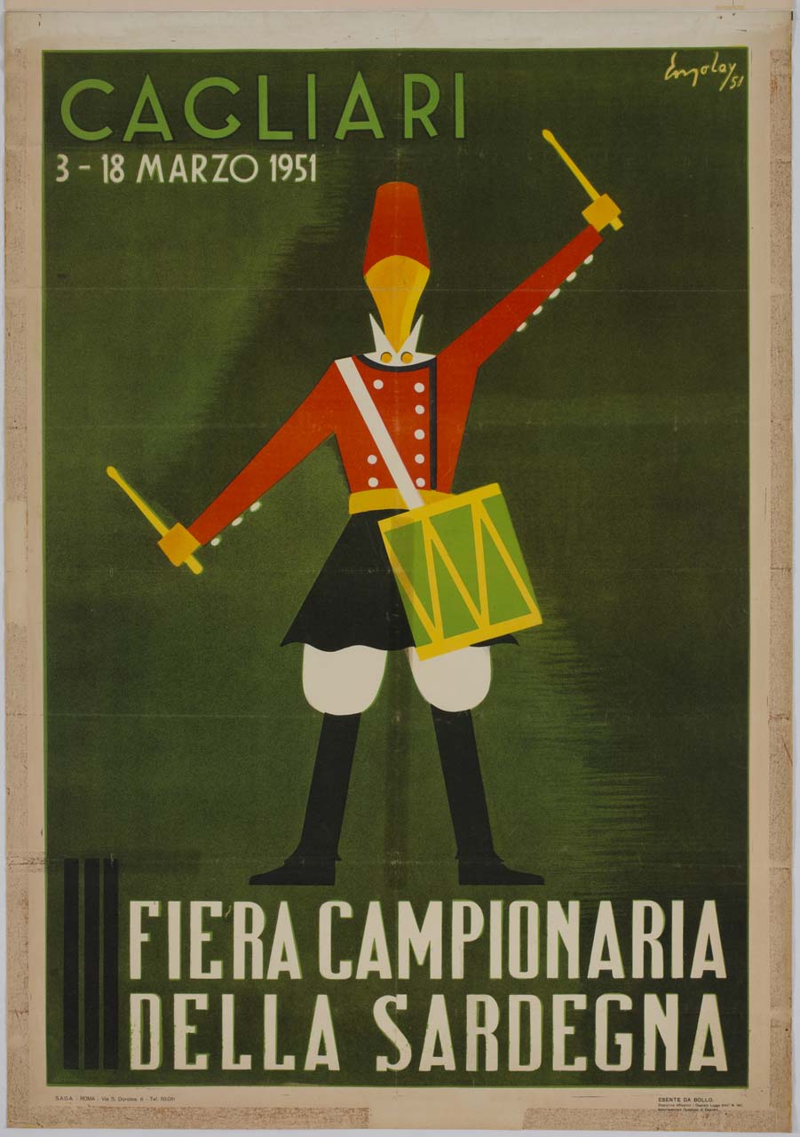 tamburino sardo (manifesto) di Loy Enzo (sec. XX)