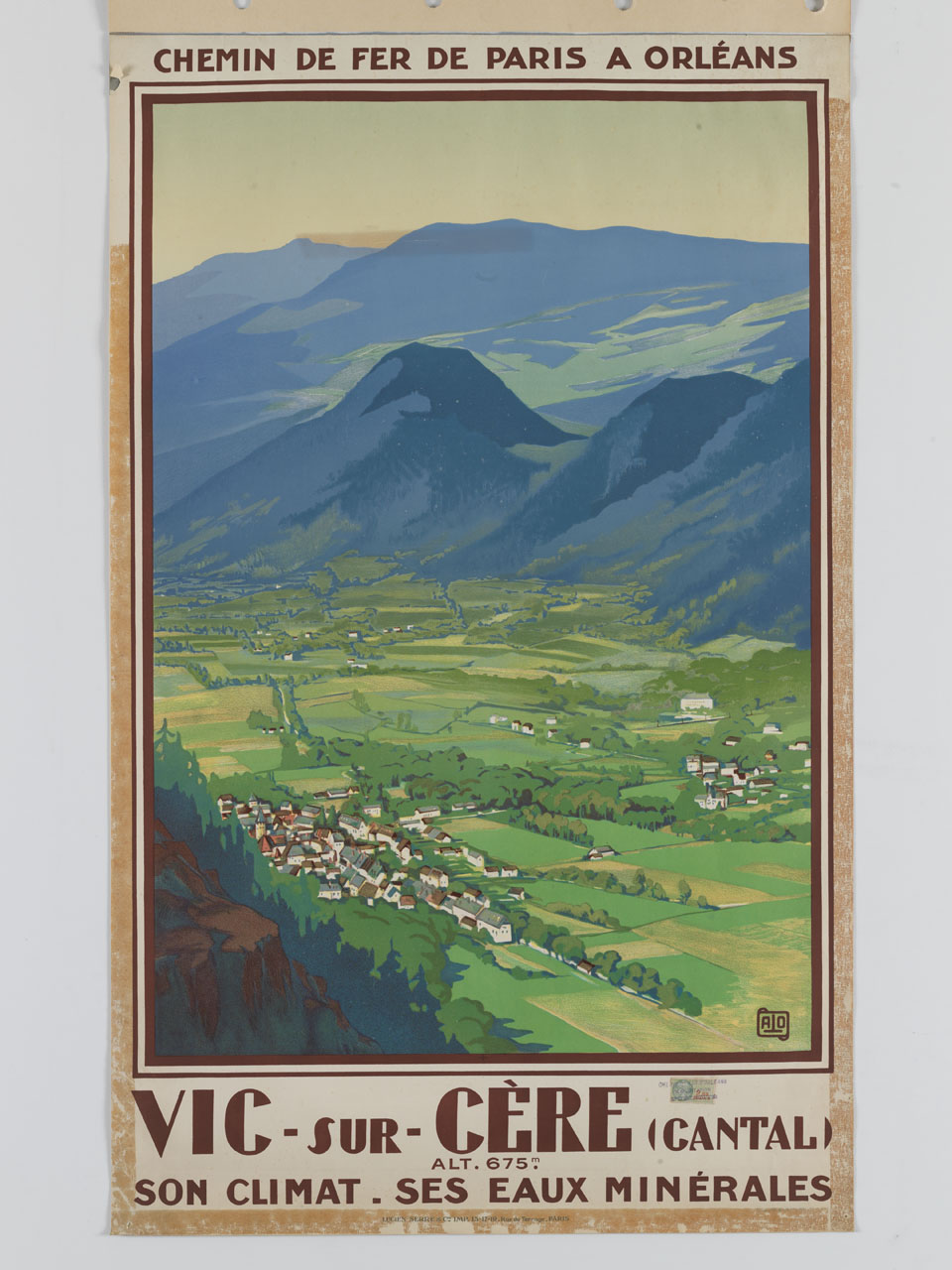 Veduta della valle di Vic-sur-Cère in Alvernia (manifesto) - ambito francese (sec. XX)