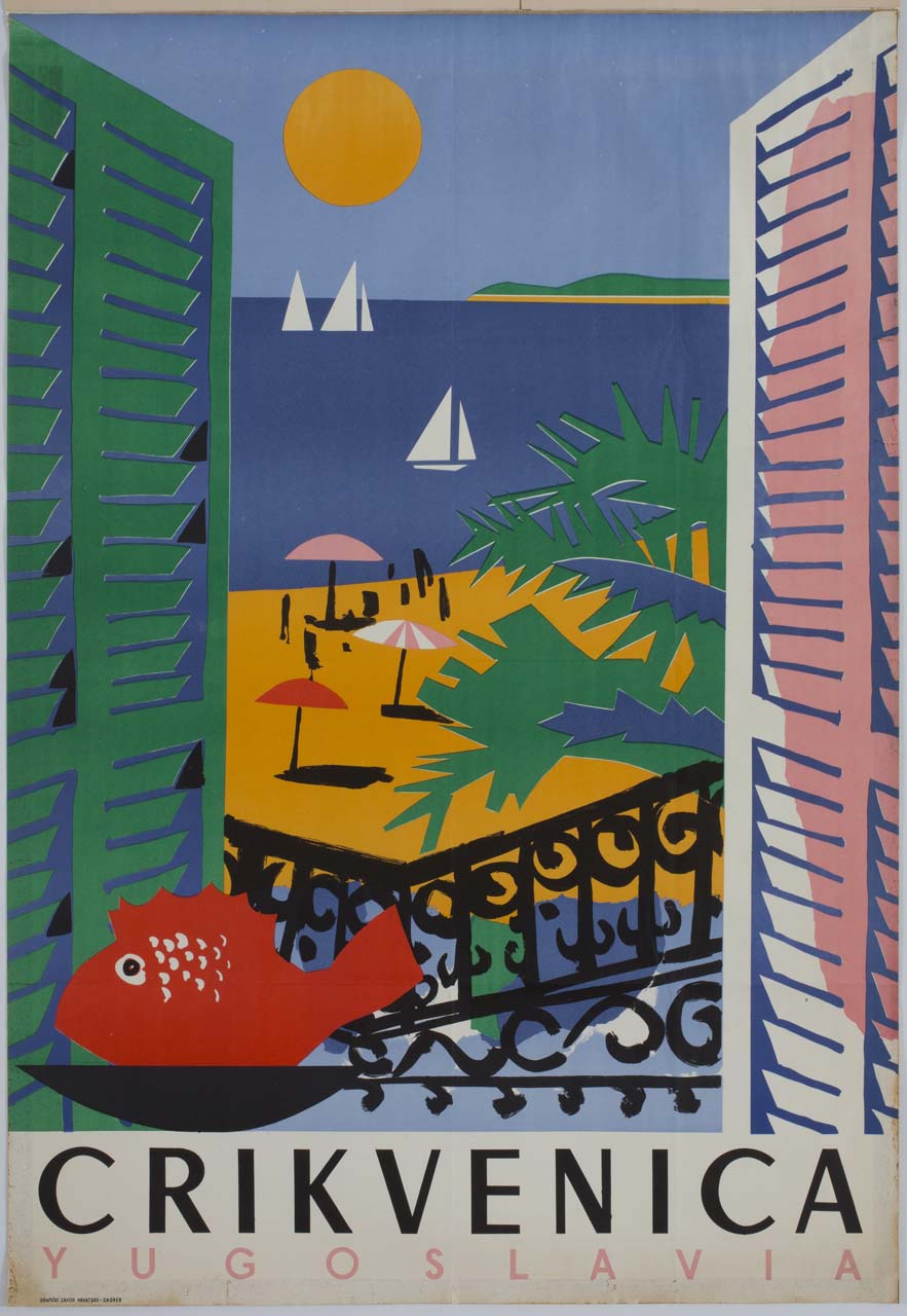 finestra aperta con vista sul mare (manifesto) (sec. XX)