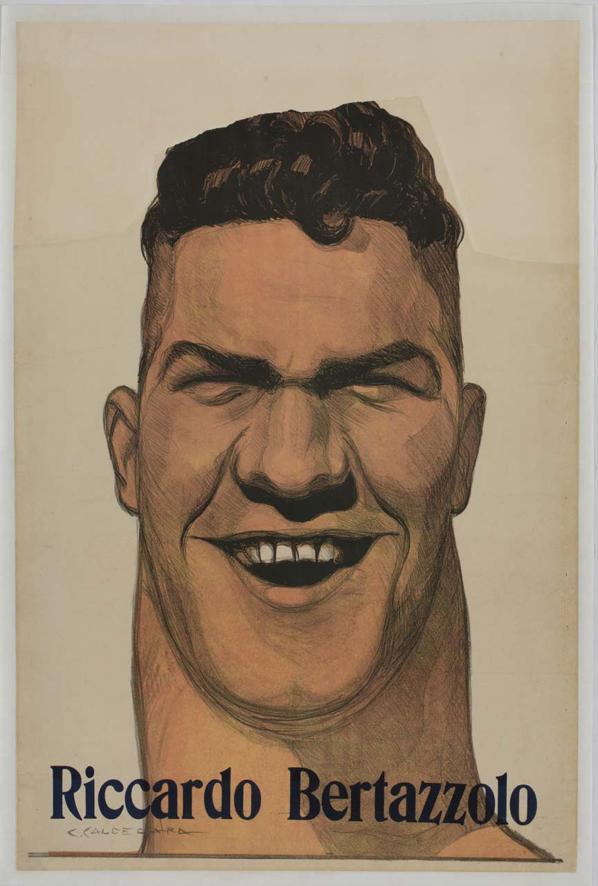 ritratto di Riccardo Bertazzolo (manifesto) di Calderara C - ambito italiano (sec. XX)