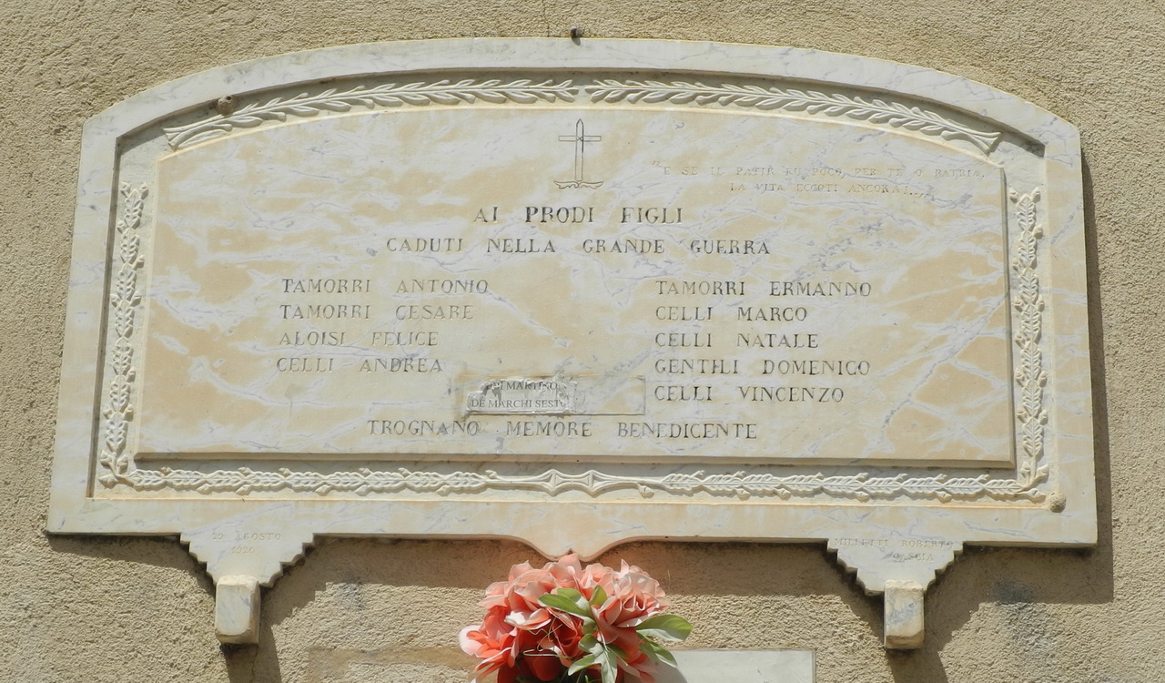 lapide commemorativa ai caduti, opera isolata di Milletti Roberto (sec. XX)