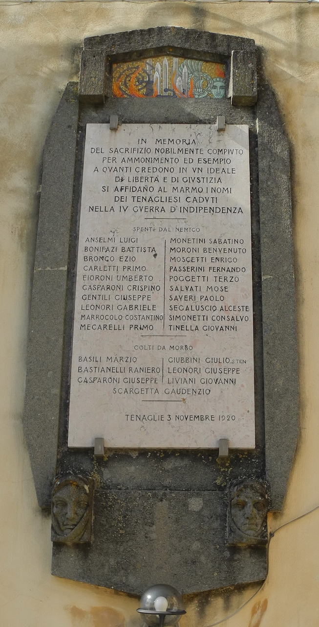 allegoria della Vittoria (monumento ai caduti - a lapide, opera isolata) - ambito Italia centrale (sec. XX)