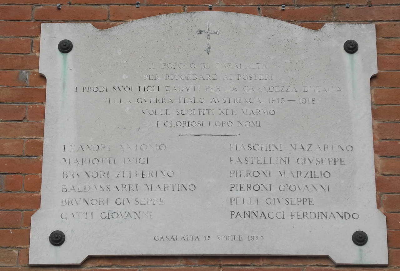 soggetto assente (lapide commemorativa ai caduti, opera isolata) - ambito Italia centrale (sec. XX)