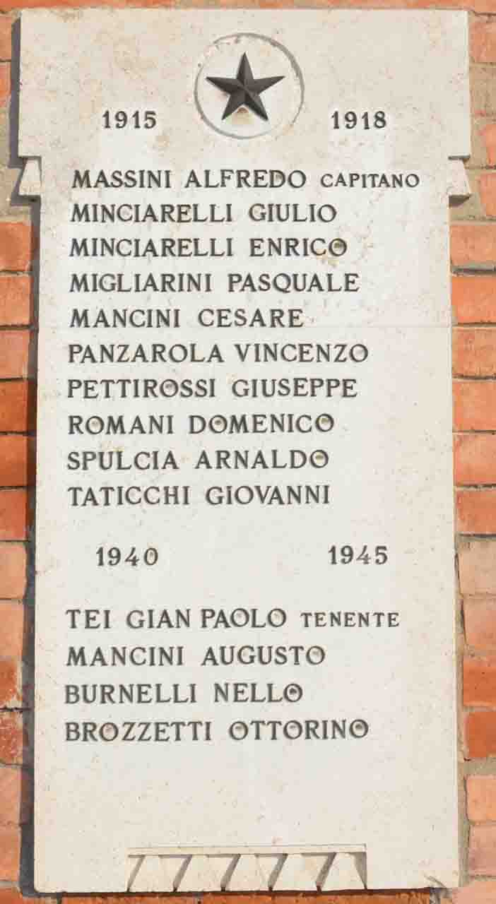 lapide commemorativa ai caduti, coppia - ambito italiano (sec. XX)