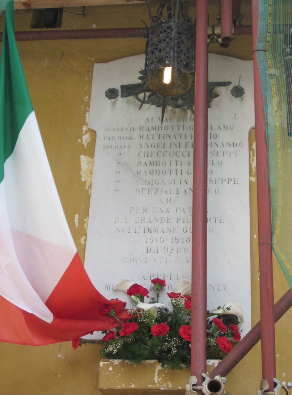 lapide commemorativa ai caduti - ambito italiano (sec. XX)