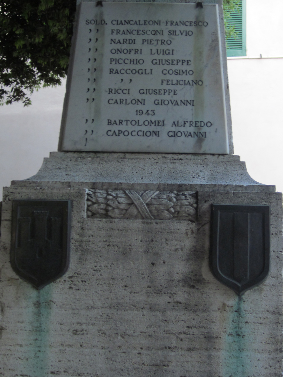 monumento ai caduti - ad obelisco - ambito italiano (sec. XX)