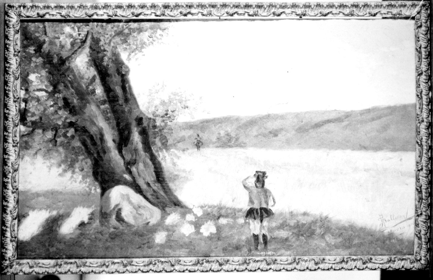 paesaggio (dipinto) di Ballero Antonio (inizio sec. XX)
