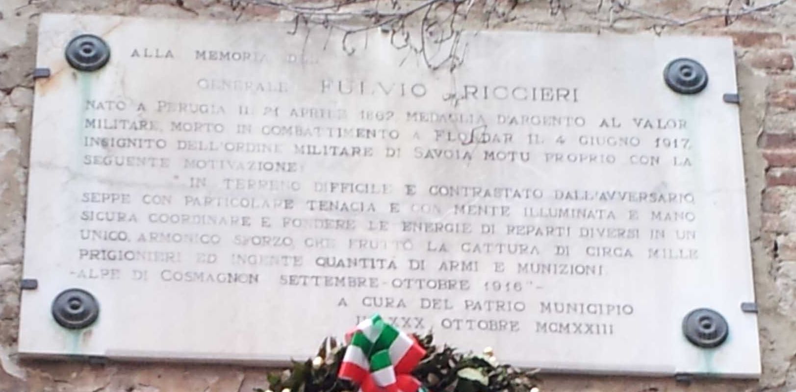 lapide commemorativa - ambito umbro (sec. XX)