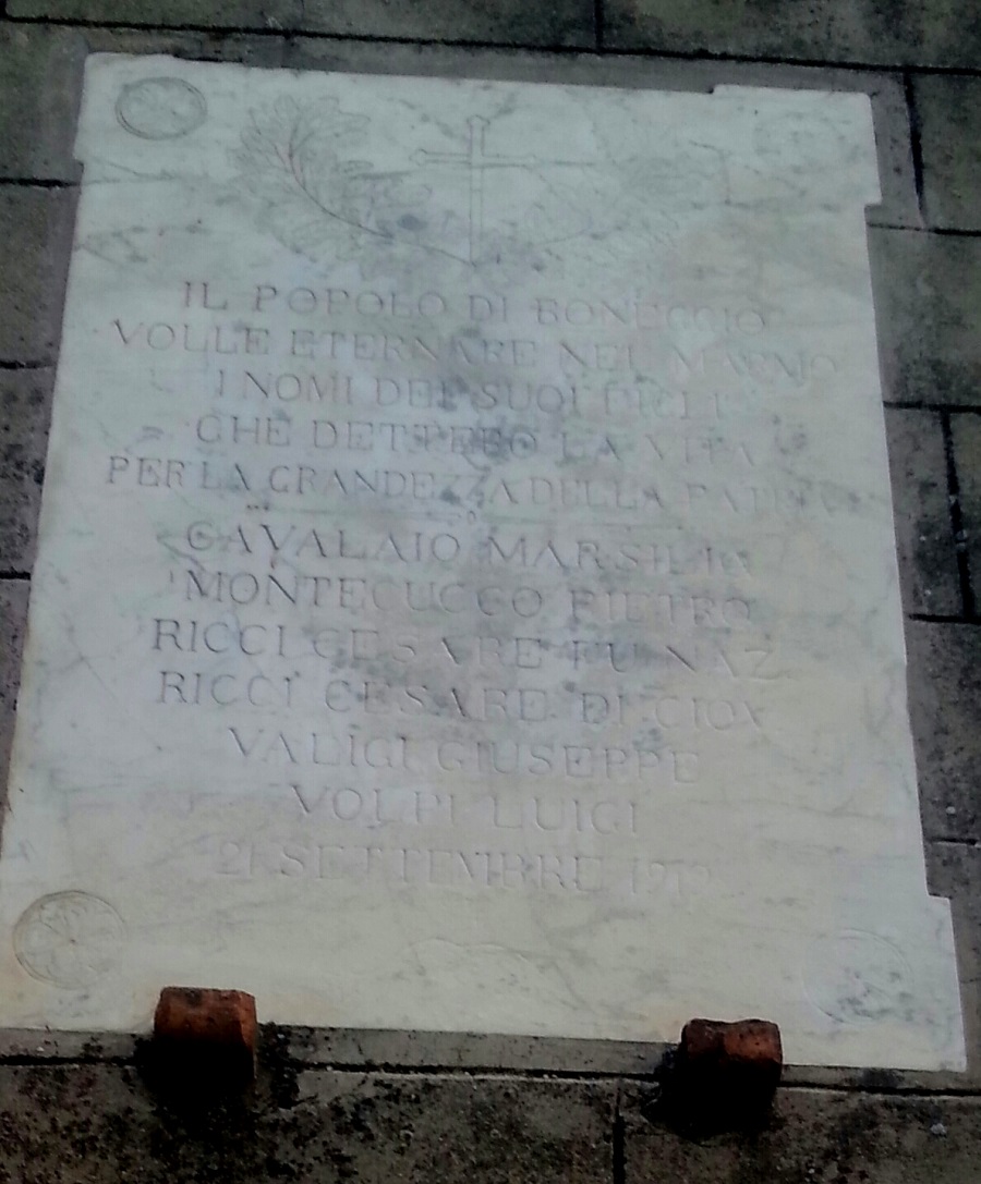lapide commemorativa ai caduti - ambito Italia centrale (sec. XX)
