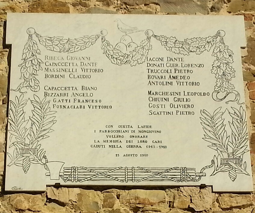 lapide commemorativa ai caduti - ambito Italia centrale (sec. XX)