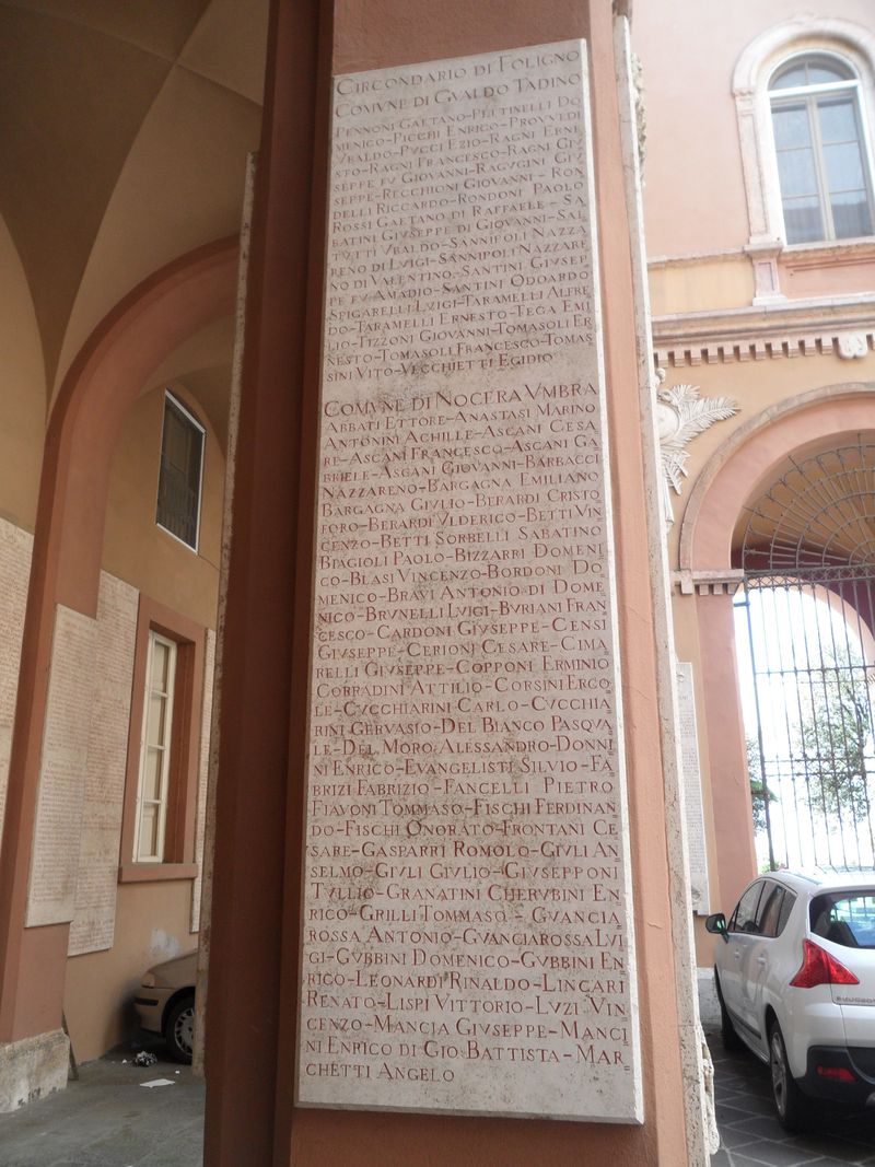 lapide commemorativa - ambito umbro (sec. XX)