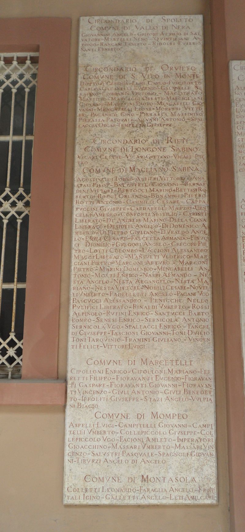 lapide commemorativa - ambito umbro (sec. XX)