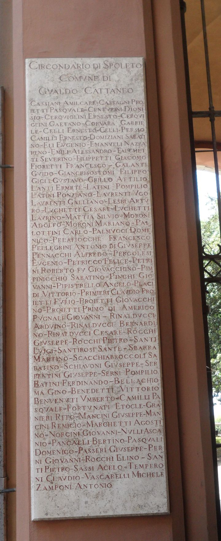 lapide commemorativa - ambito umbro (sec. XX)