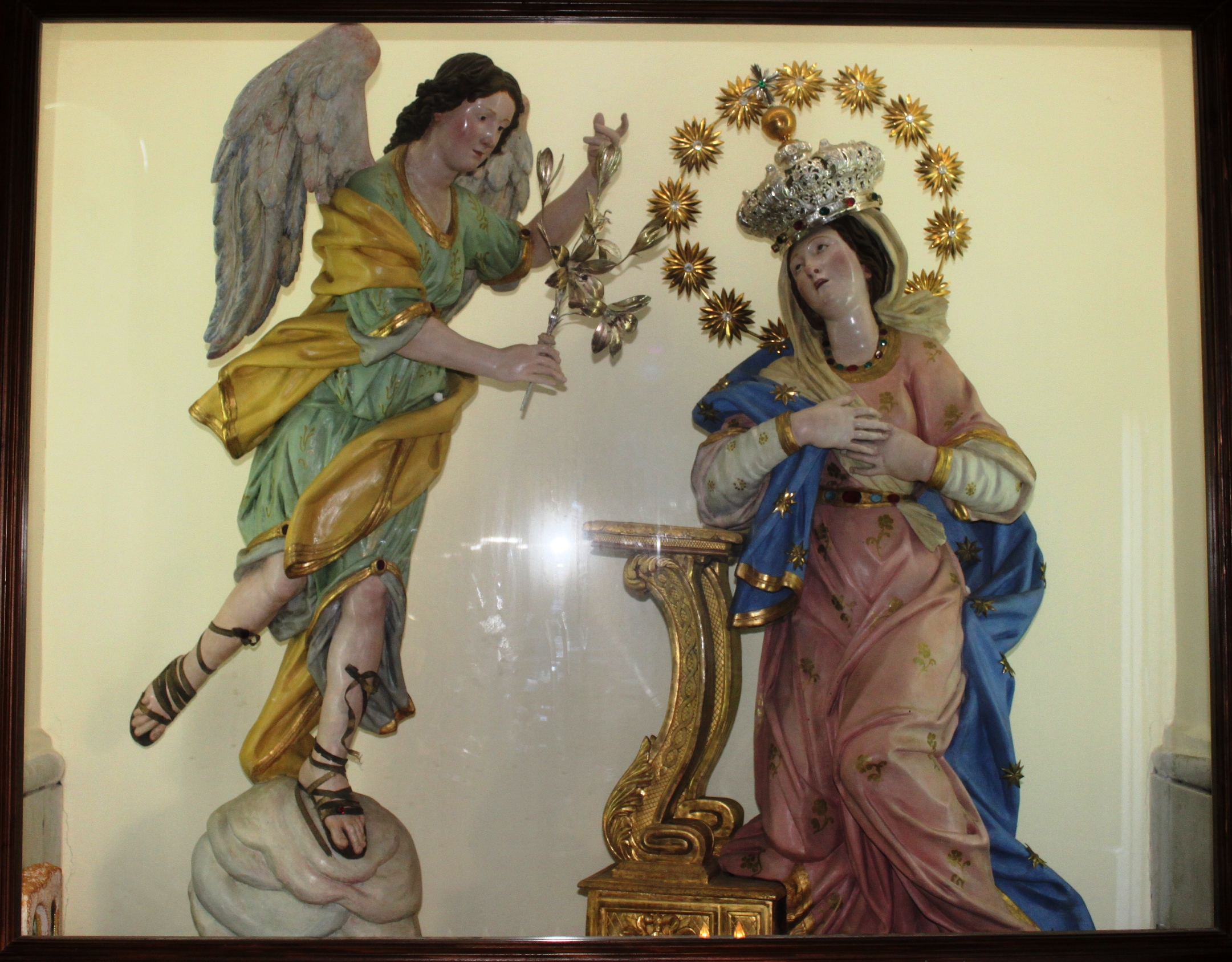 Annunciazione (gruppo scultoreo, coppia) - bottega campana (seconda meta' sec. XVII)