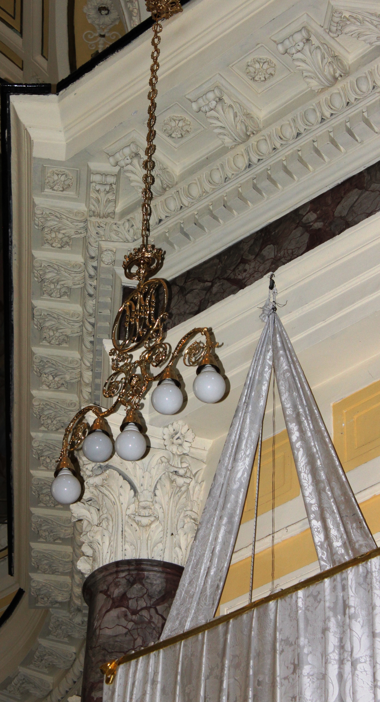 lampada pensile (lampada pensile, opera isolata) - bottega muranese (sec. XIX)