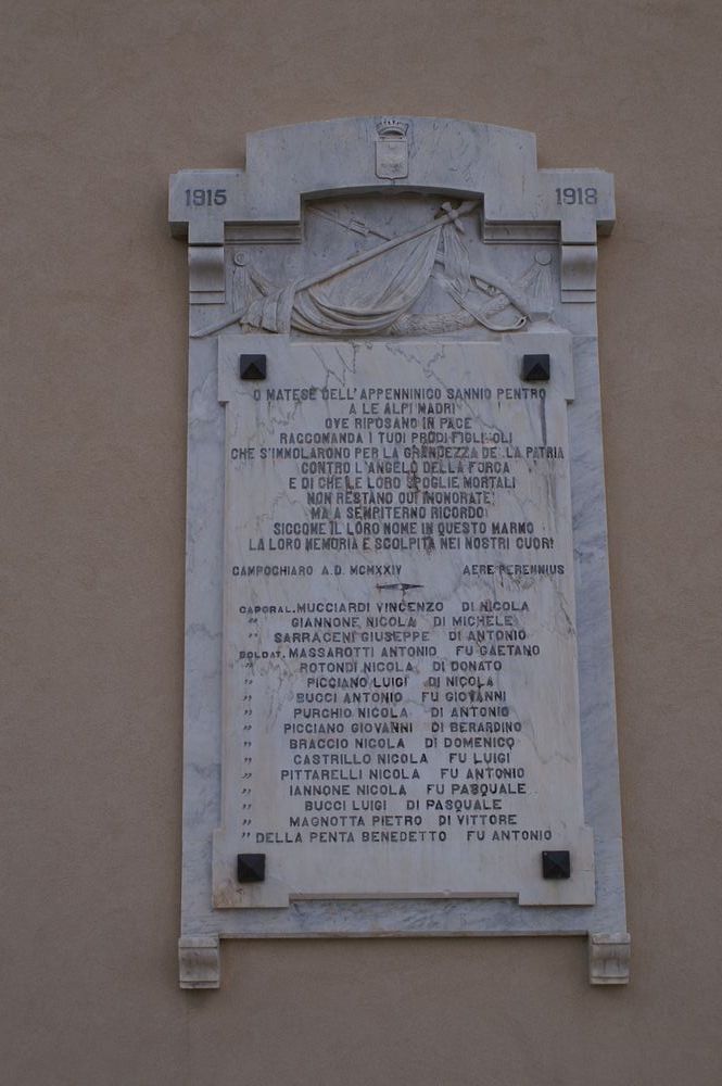 monumento ai caduti - a lapide - bottega Italia centro-meridionale (primo quarto XX)
