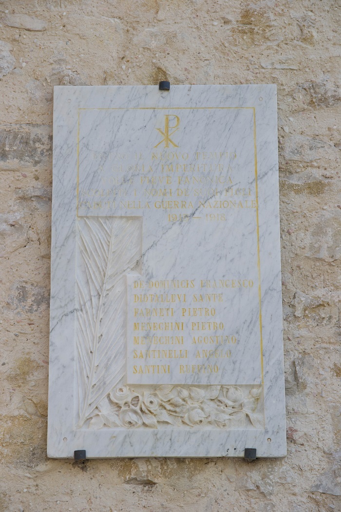 lapide commemorativa ai caduti - ambito Italia centrale (sec. XX)
