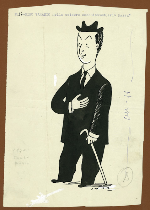 Nino Taranto (disegno, opera isolata) di Onorato Umberto (attribuito) - ambito italiano (sec. XX)