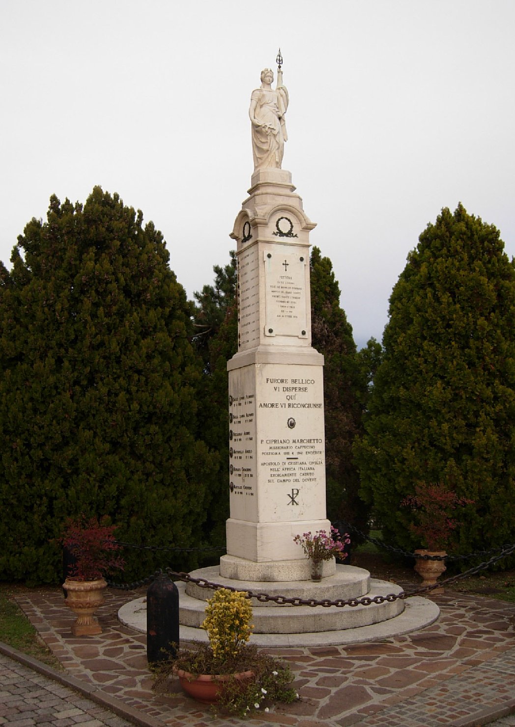 allegoria della Patria (monumento ai caduti - a cippo) - ambito veneto (XX)