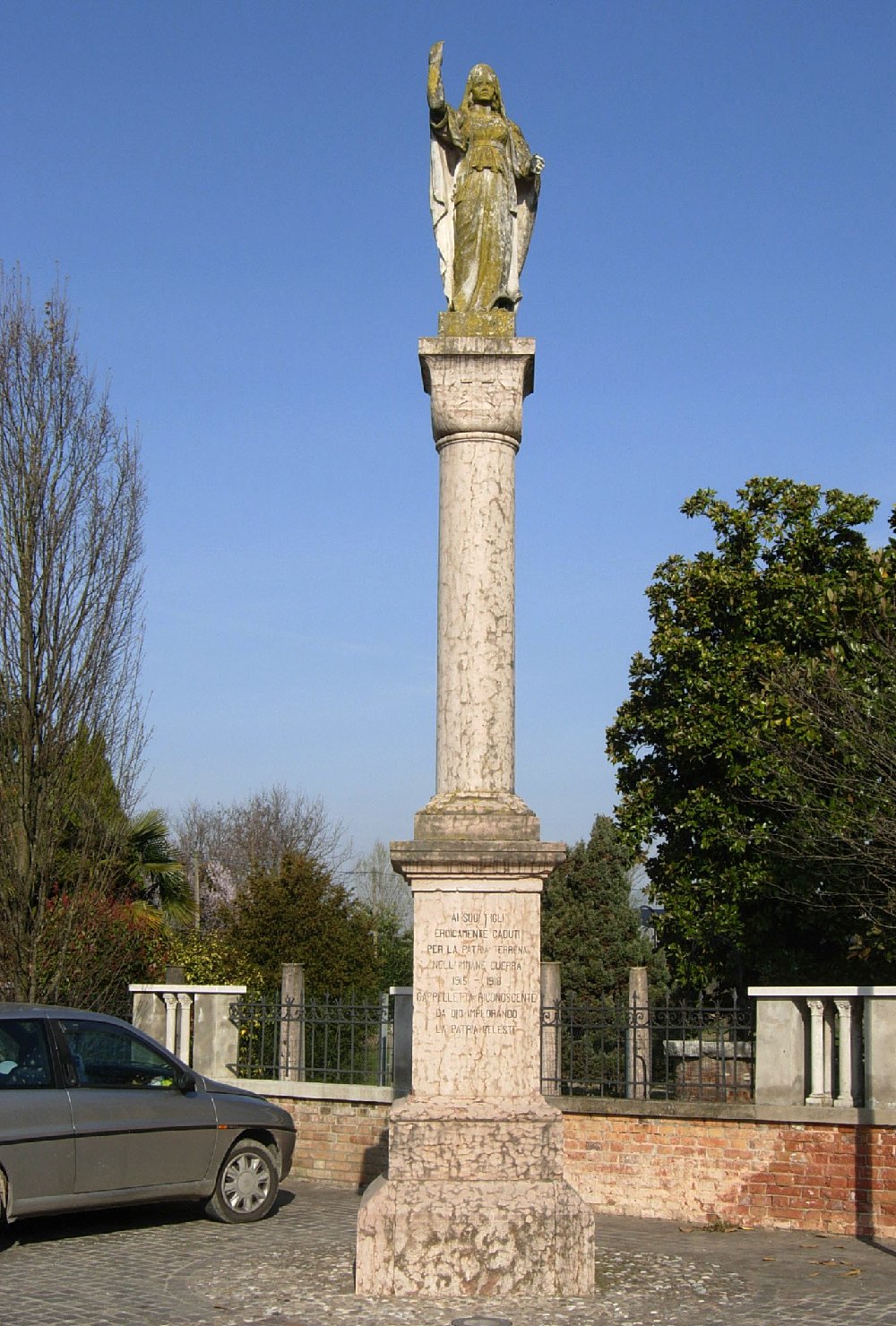 allegoria della Patria (monumento ai caduti - a colonna) - ambito veneto (XX)