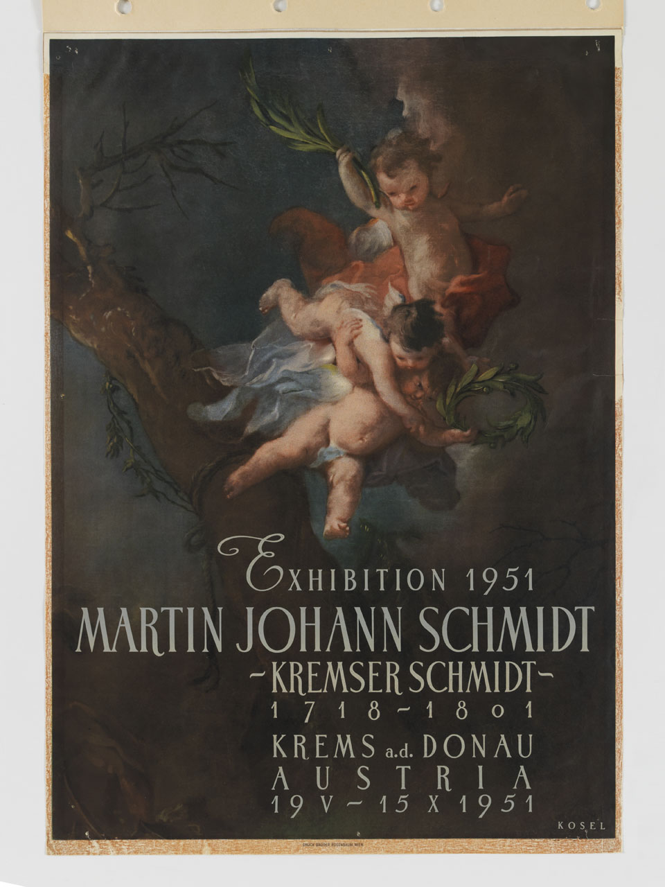 dipinto con Martirio di san Sebastiano di Martin Johann Schmidt (manifesto) di Kosel Hermann (sec. XX)