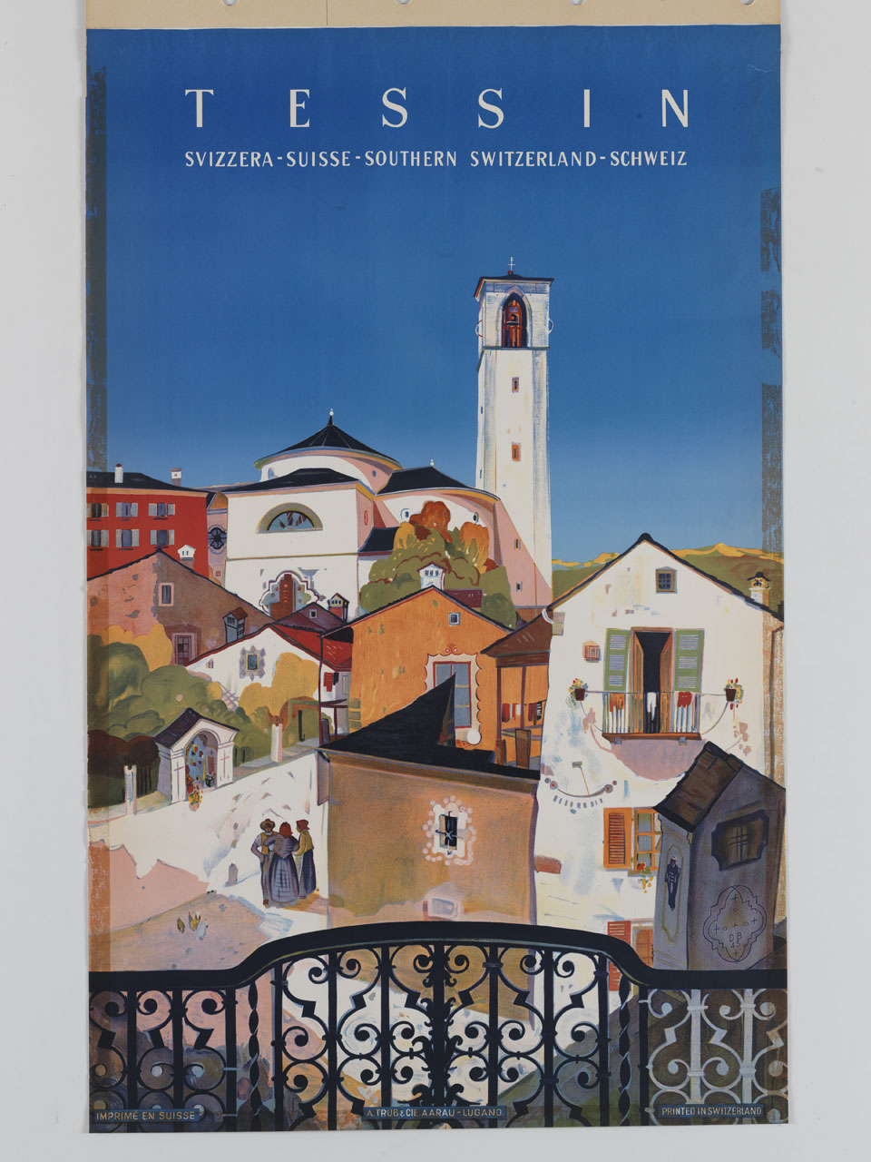 veduta di Tessin (manifesto) - ambito svizzero (sec. XX)